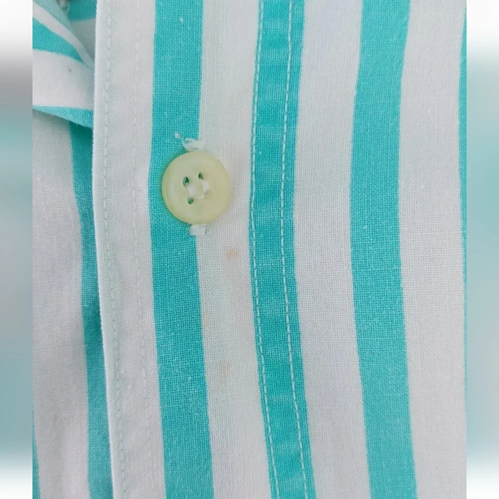 Mens Vintage Striped shirt Aviator Flying Kit London Size M - Picture 6 of 7